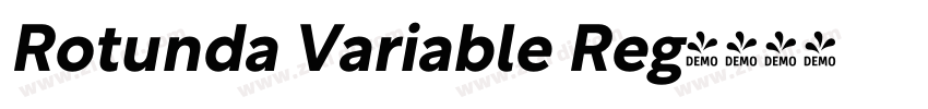 Rotunda Variable Reg字体转换 Rotunda Variable Reg字体转换